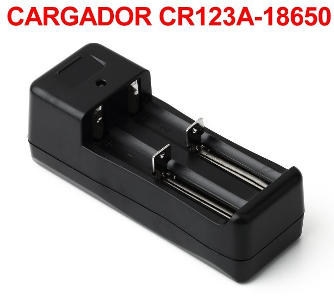 Cargador CR123A 16340 18650 Recargables Litio Ion Doble